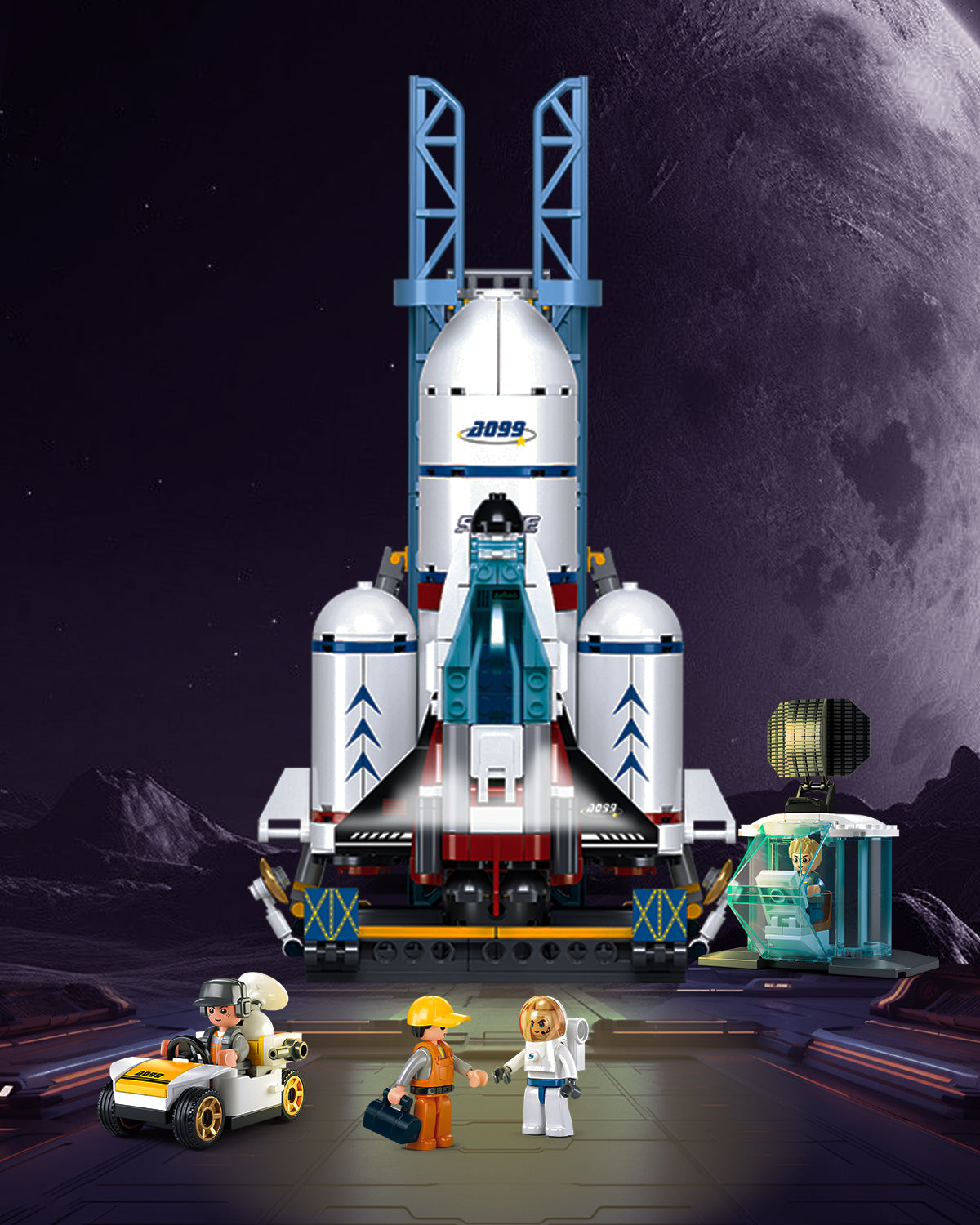 City Space Launch Center Bausatz, 424 Teile