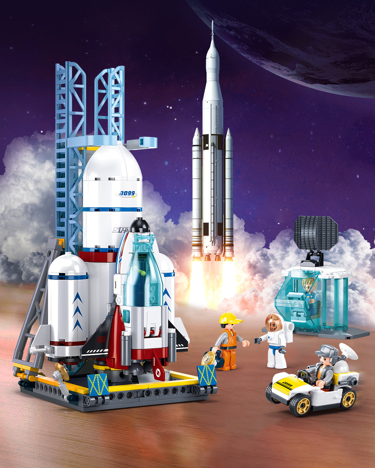 City Space Launch Center Bausatz, 424 Teile