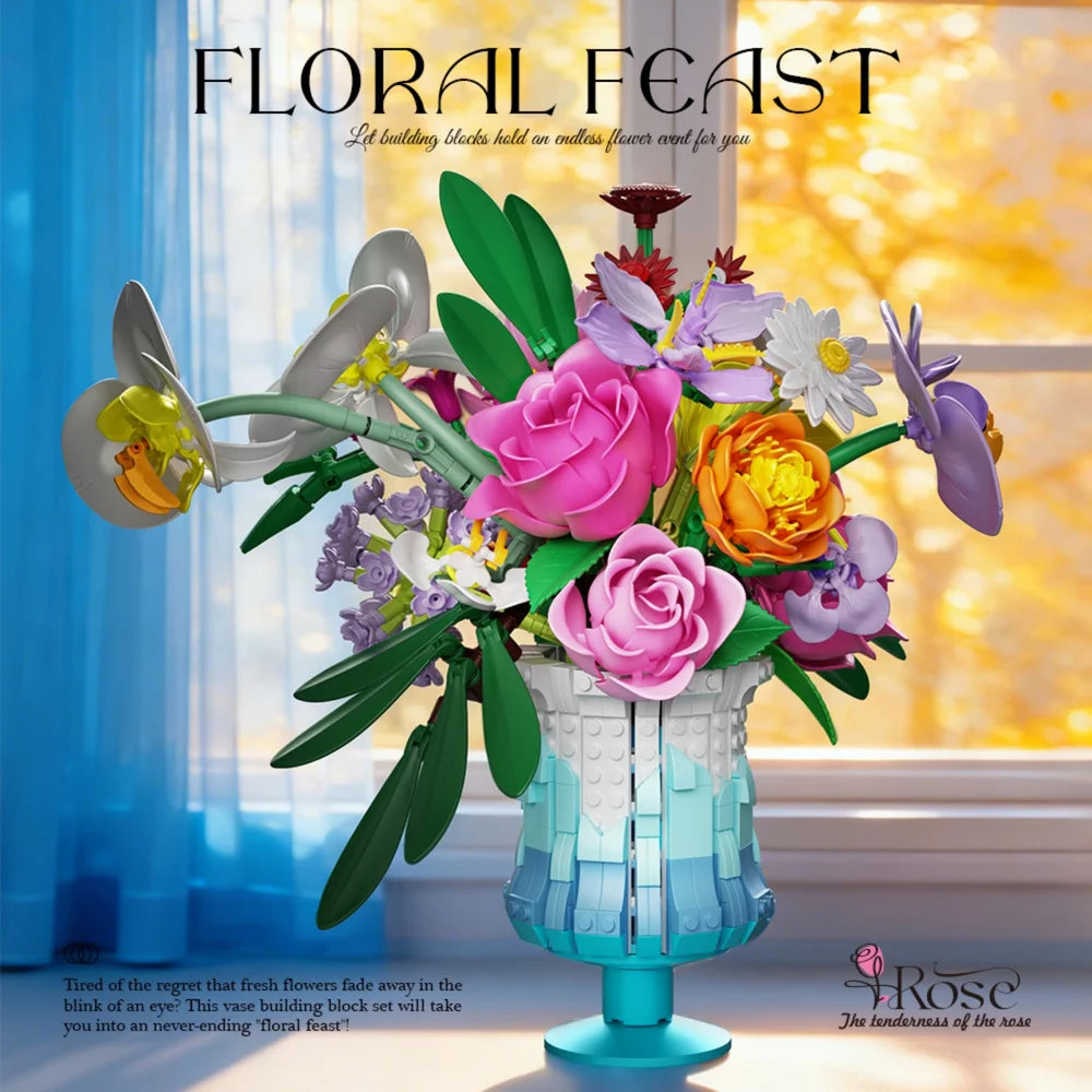 FreeTribe ZYBL-11008 The Ice Blue Bouquet