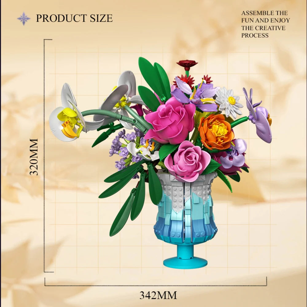 FreeTribe ZYBL-11008 The Ice Blue Bouquet