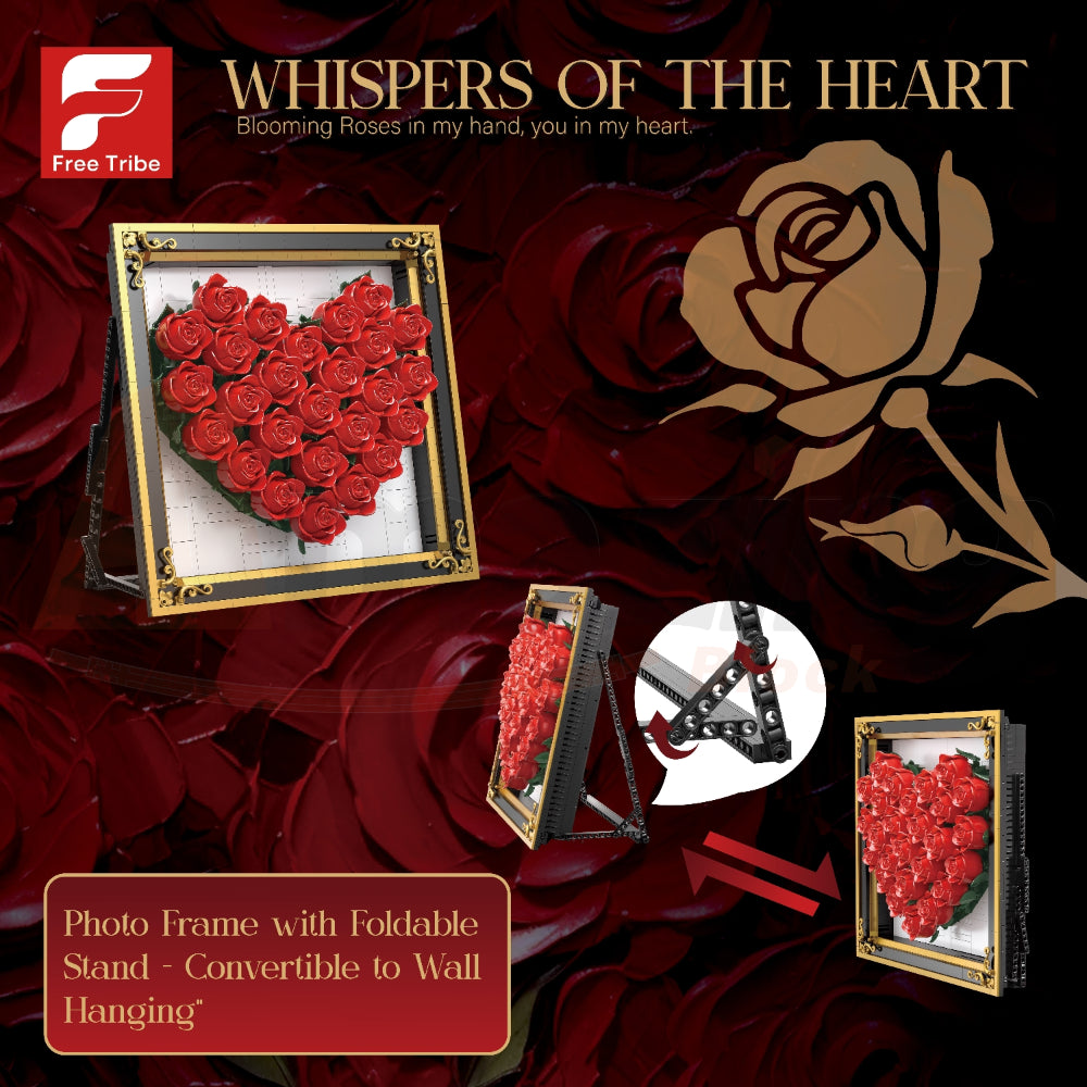 FreeTribe 11022 The Rose Heart Photo Frame
