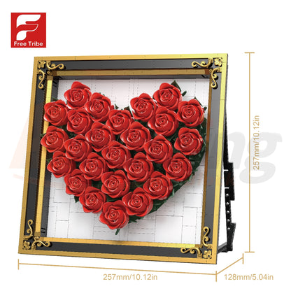 FreeTribe 11022 The Rose Heart Photo Frame