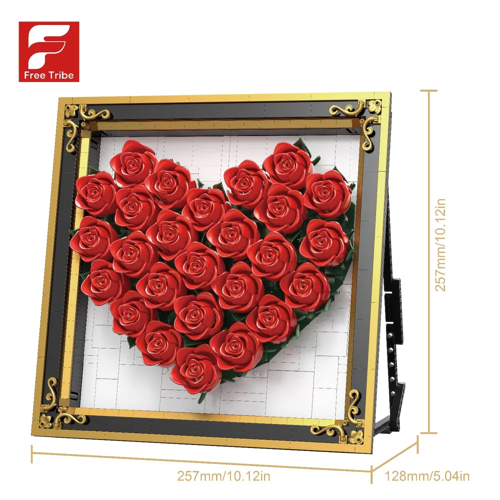 FreeTribe ZYBL-11022 The Rose Heart Photo Frame