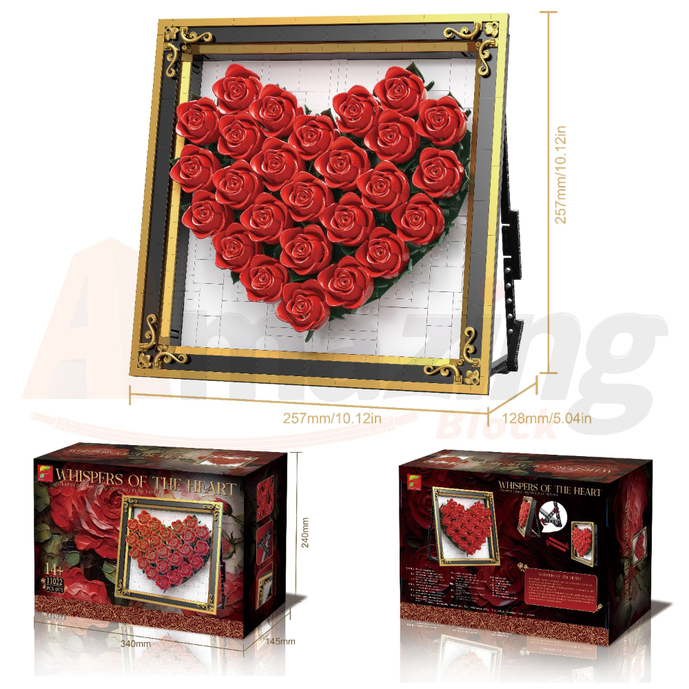 FreeTribe 11022 The Rose Heart Photo Frame