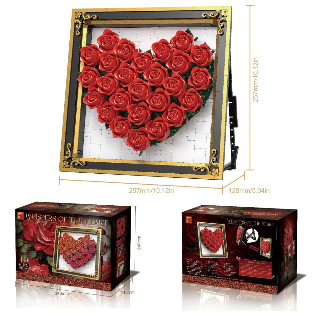 FreeTribe ZYBL-11022 The Rose Heart Photo Frame