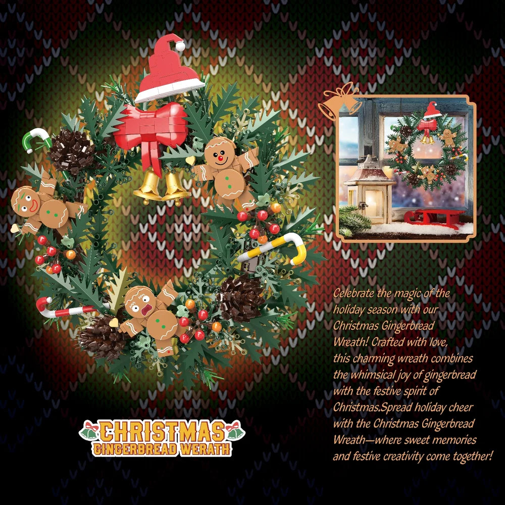 FreeTribe ZYBL-11029 The Christmas Gingerbread Wreath