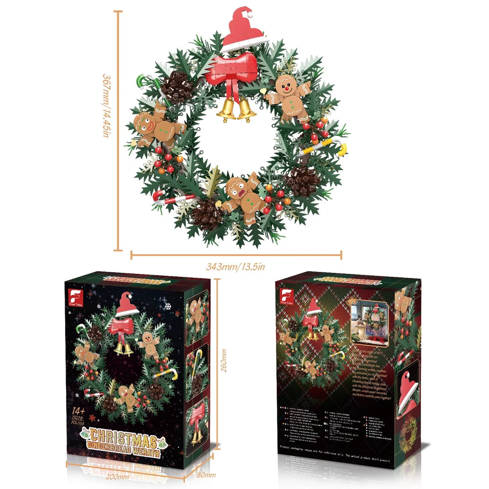 FreeTribe ZYBL-11029 The Christmas Gingerbread Wreath