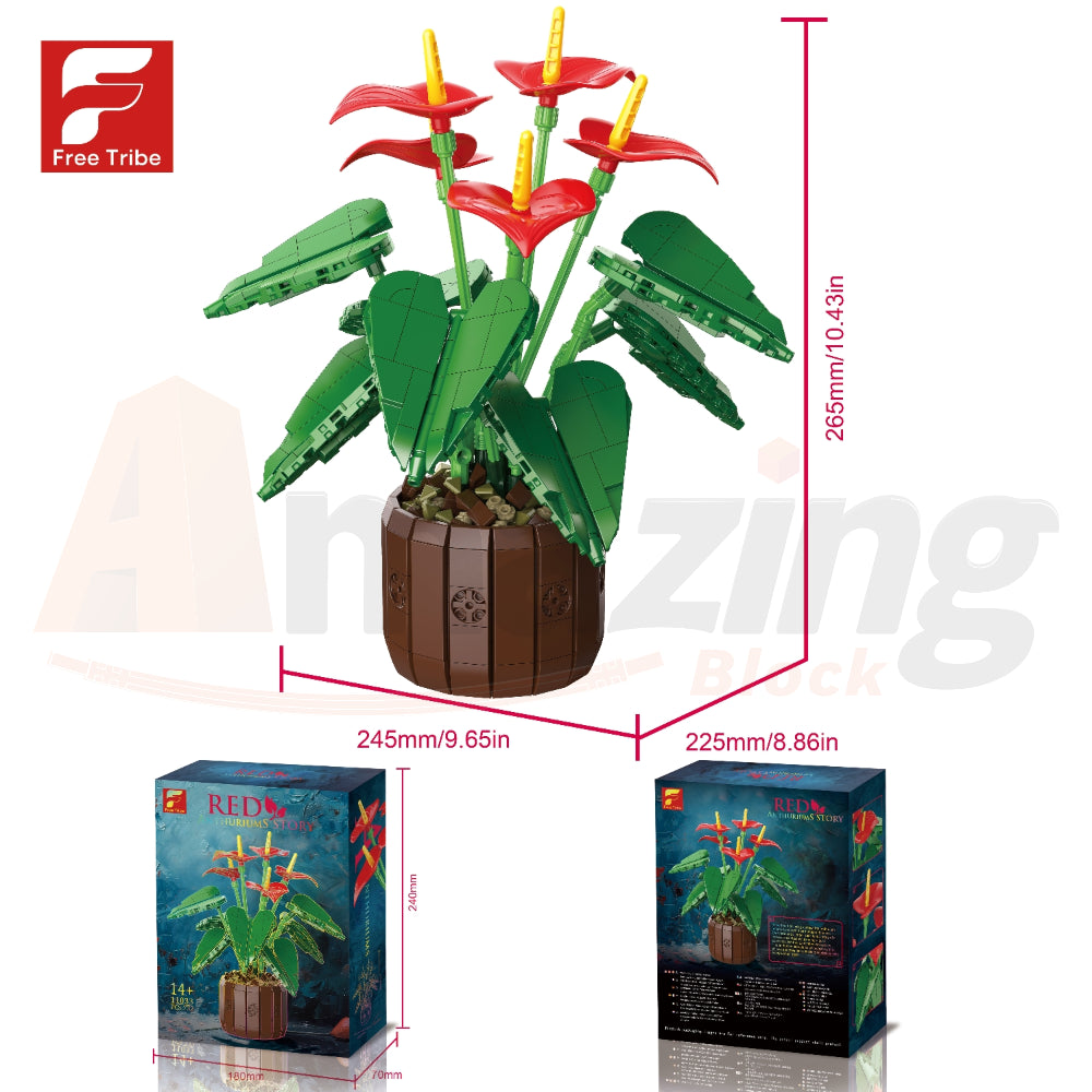 FreeTribe 11033 The Red Anthuriums Story