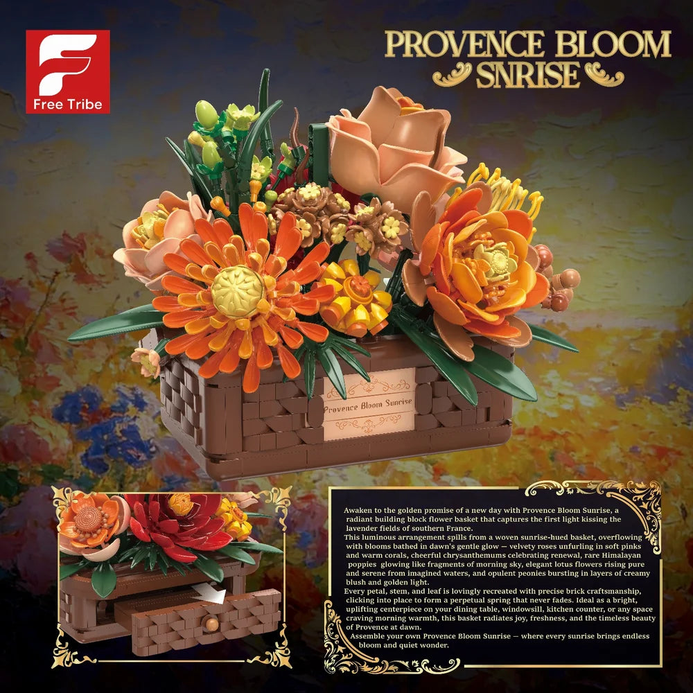 FreeTribe ZYBL-11043 The Provence Sunrise Flower Basket