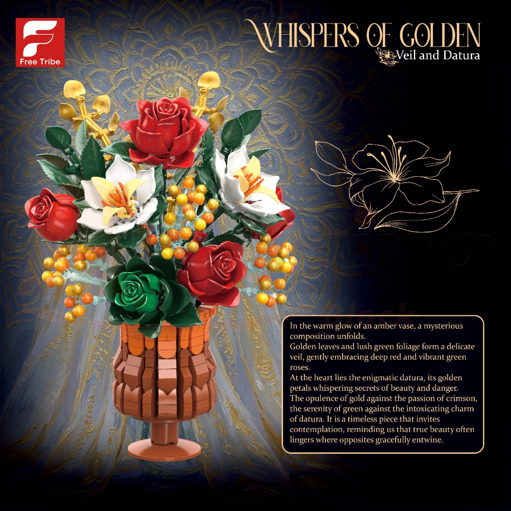 FreeTribe 11052 The Gilded Romance Flower
