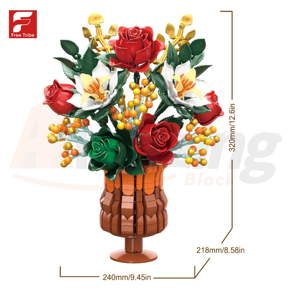 FreeTribe 11052 The Gilded Romance Flower