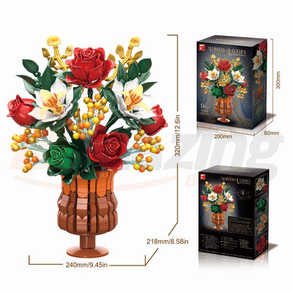 FreeTribe 11052 The Gilded Romance Flower