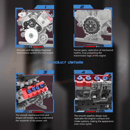 FreeTribe 36302 The Ferrari SF90 Engine