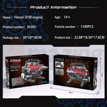 FreeTribe 36302 The Ferrari SF90 Engine