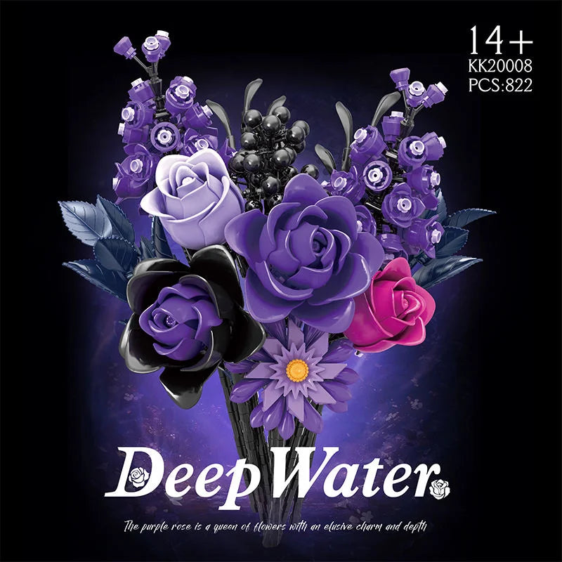 KK 20008 Gothic Purple Rose Bouquet