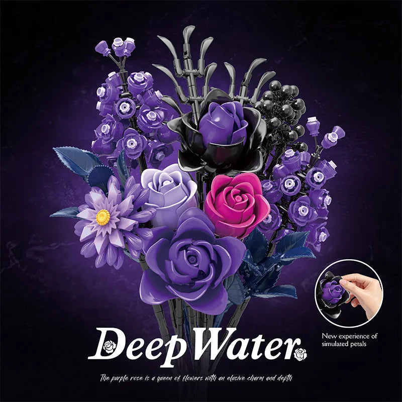 KK 20008 Gothic Purple Rose Bouquet