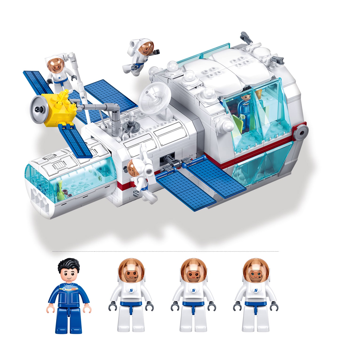 City Raumstation-Set mit Rakete, 502 Teile