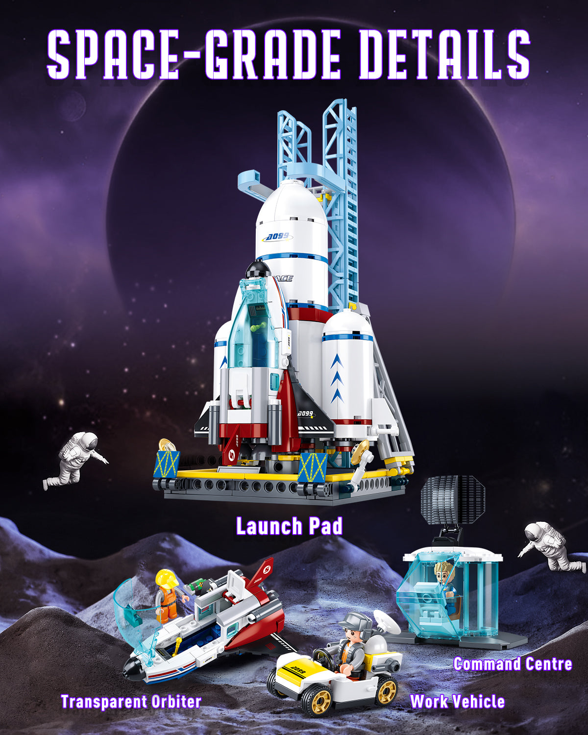 City Space Launch Center Bausatz, 424 Teile