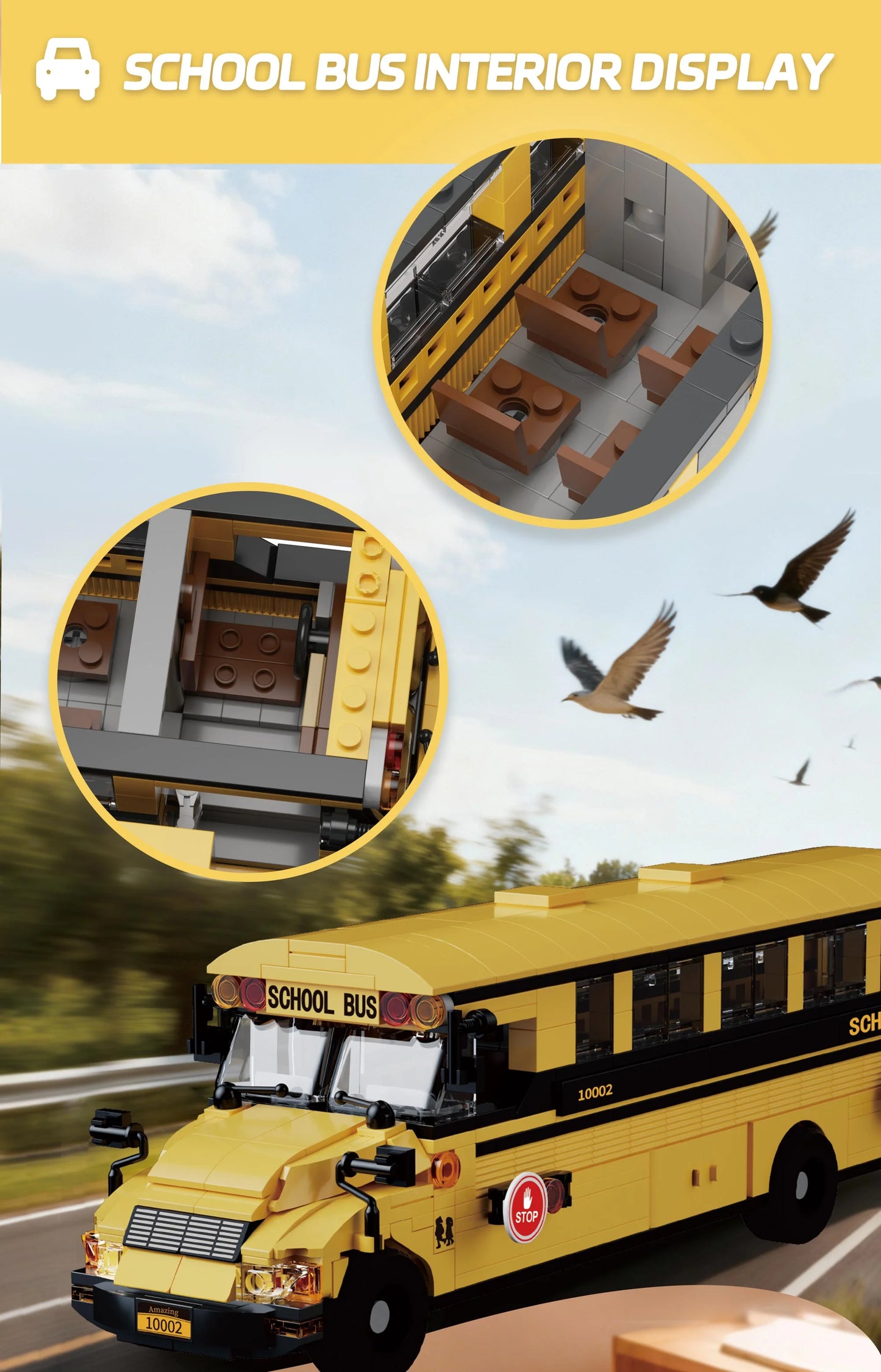 Amazing Block 10002 School Bus
