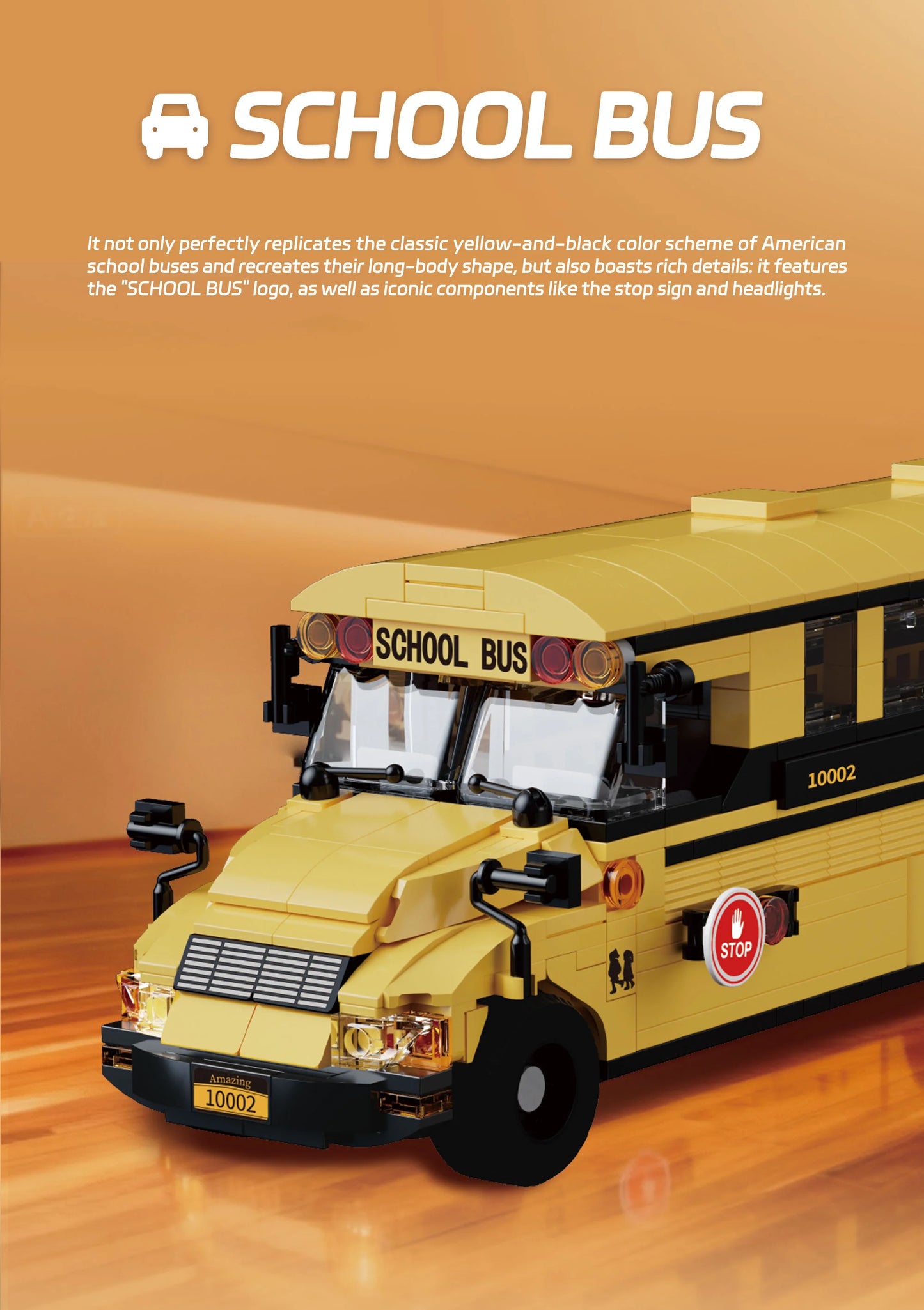 Amazing Block 10002 School Bus