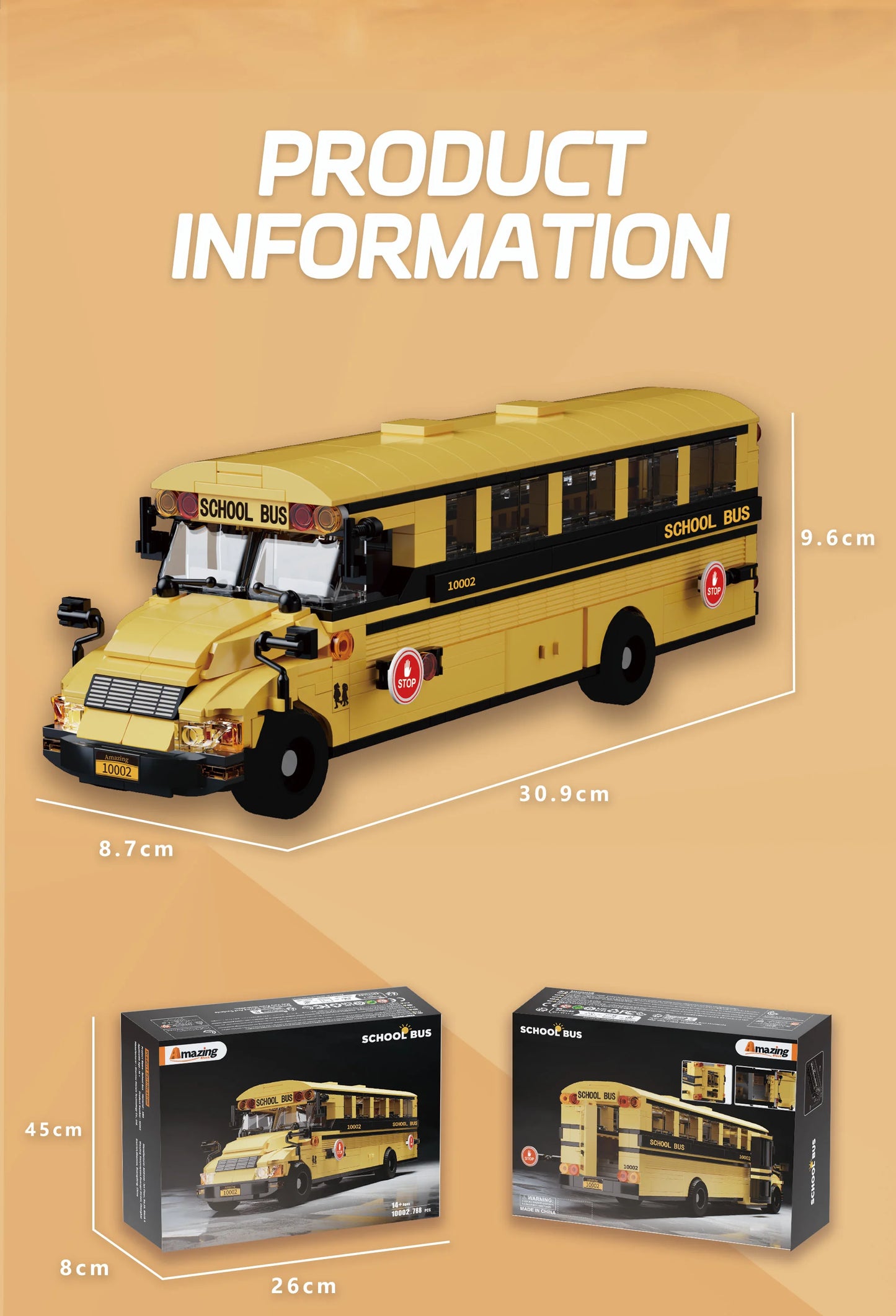 Amazing Block 10002 School Bus