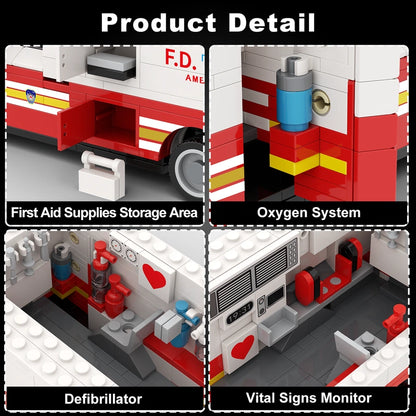 AmazingBlock MX10003 The American Ambulance building block set – image 5