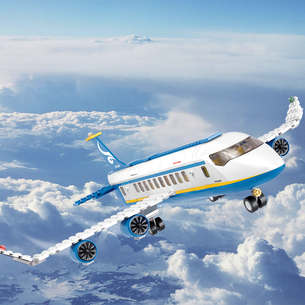 City Passagierflugzeug-Bausatz, 463 Teile