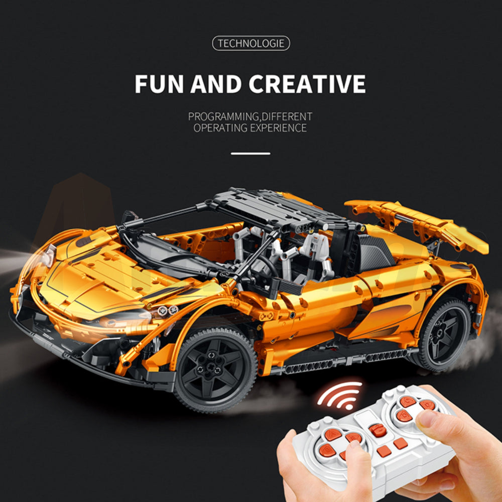 Reobrix 11002-D The 1:10 Scale Red 675LT Spider (Motorized Model)