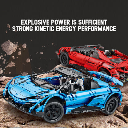 Reobrix 11002-D The 1:10 Scale Red 675LT Spider (Motorized Model)