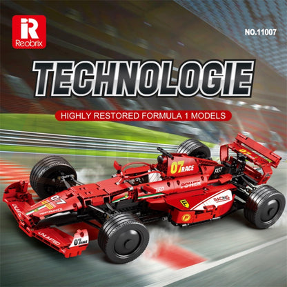 Reobrix 11007-D The 1:8 Scale Ferrari F1 Car (Motorized Model)