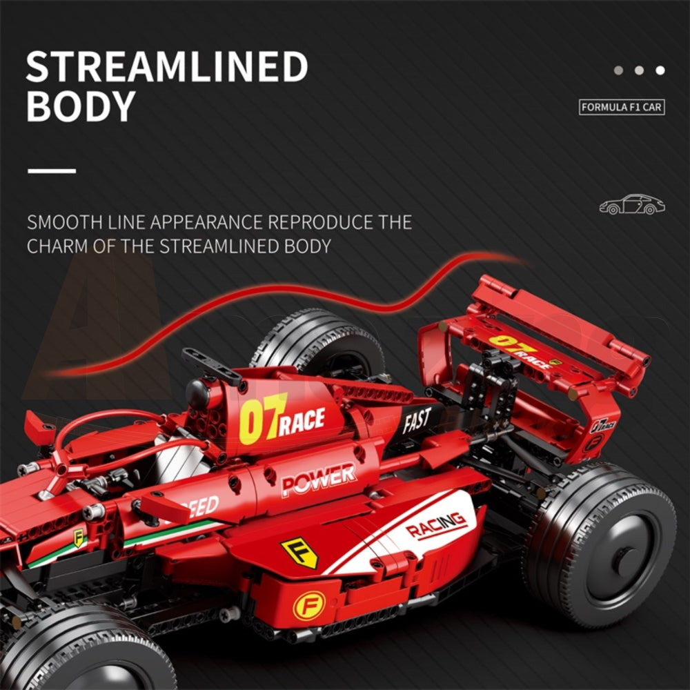 Reobrix 11007-D The 1:8 Scale Ferrari F1 Car (Motorized Model)