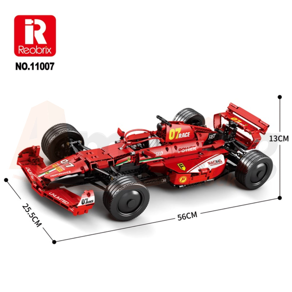 Reobrix 11007-D The 1:8 Scale Ferrari F1 Car (Motorized Model)