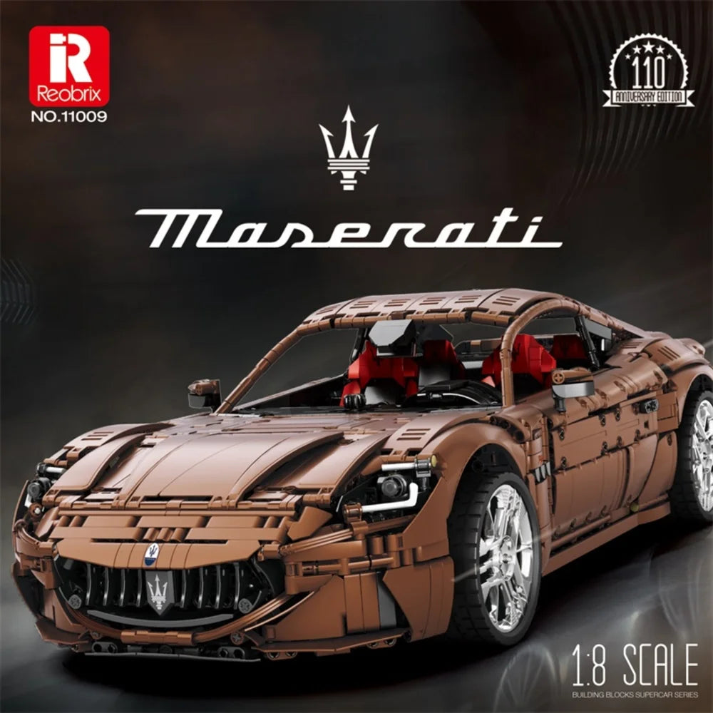 Reobrix ZZ11009-D The Maserati GranTurismo 110th Anniversary Edition (Motorized Model)