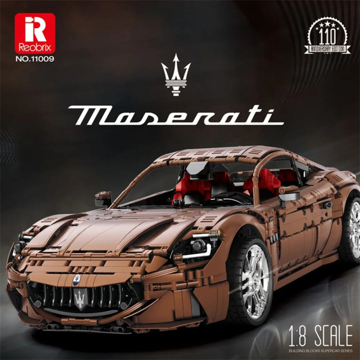 Reobrix ZZ11009-D The Maserati GranTurismo 110th Anniversary Edition (Motorized Model)