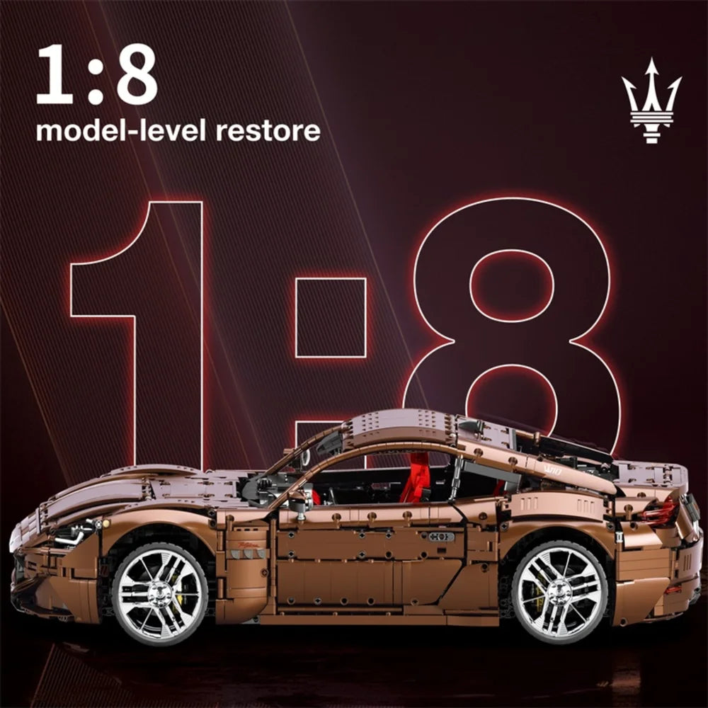 Reobrix ZZ11009-D The Maserati GranTurismo 110th Anniversary Edition (Motorized Model)