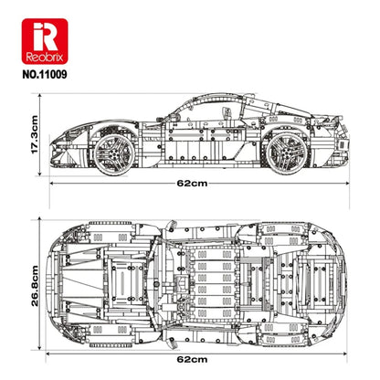 Reobrix ZZ11009-D The Maserati GranTurismo 110th Anniversary Edition (Motorized Model)