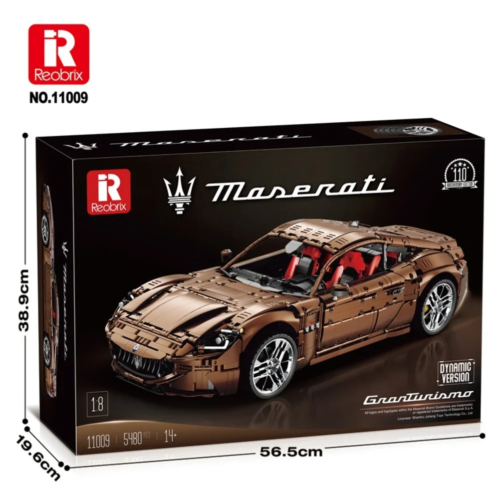 Reobrix ZZ11009-D The Maserati GranTurismo 110th Anniversary Edition (Motorized Model)