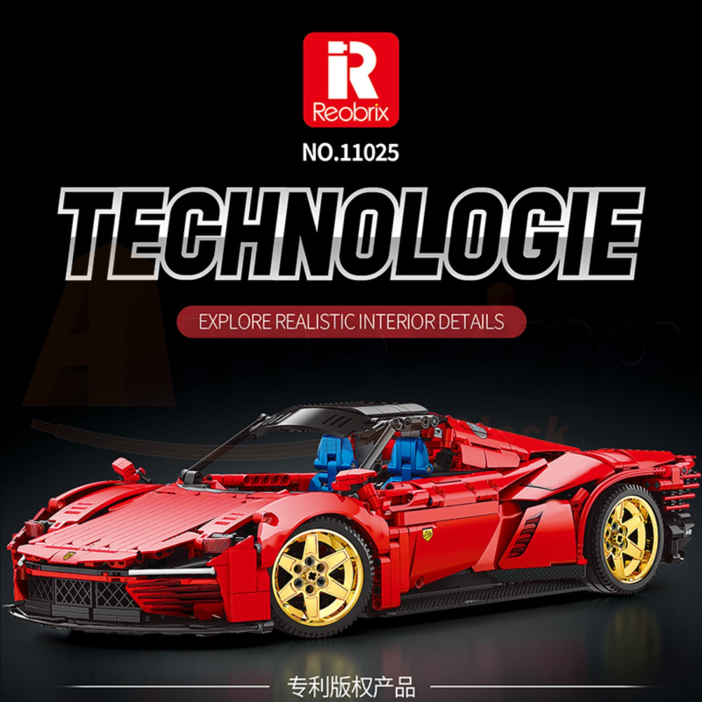 Reobrix 11025-D The 1:10 Scale Ferrari Daytona SP3 (Motorized Model)