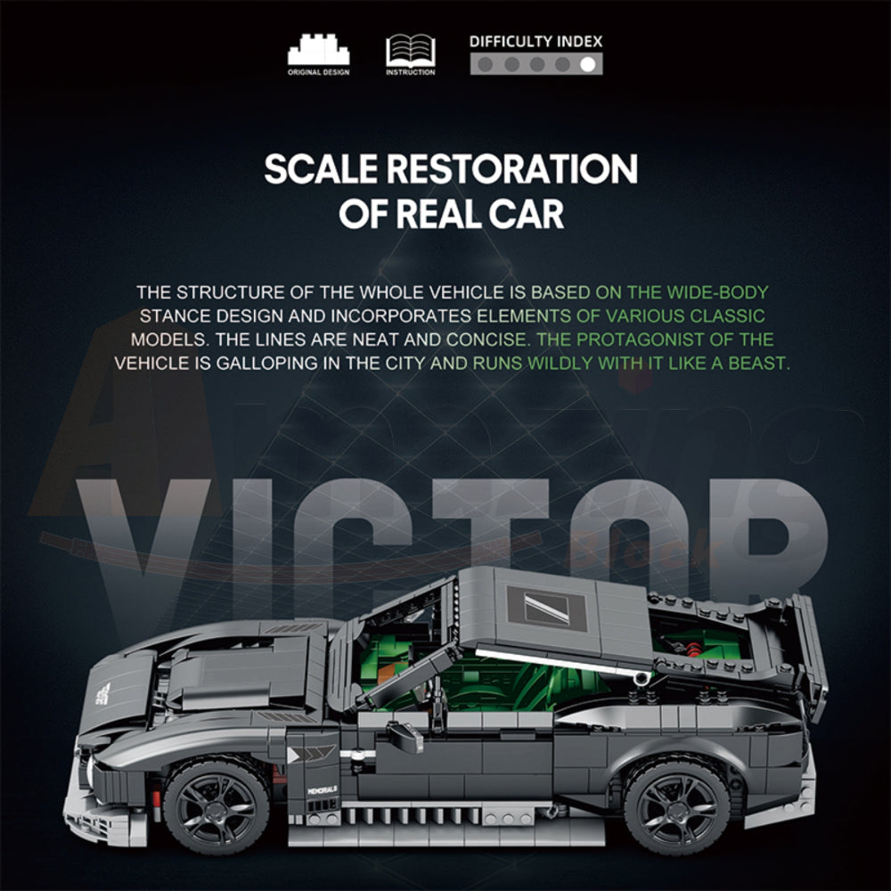 Reobrix 11028 The 1:12 Scale VICTOR Supercar