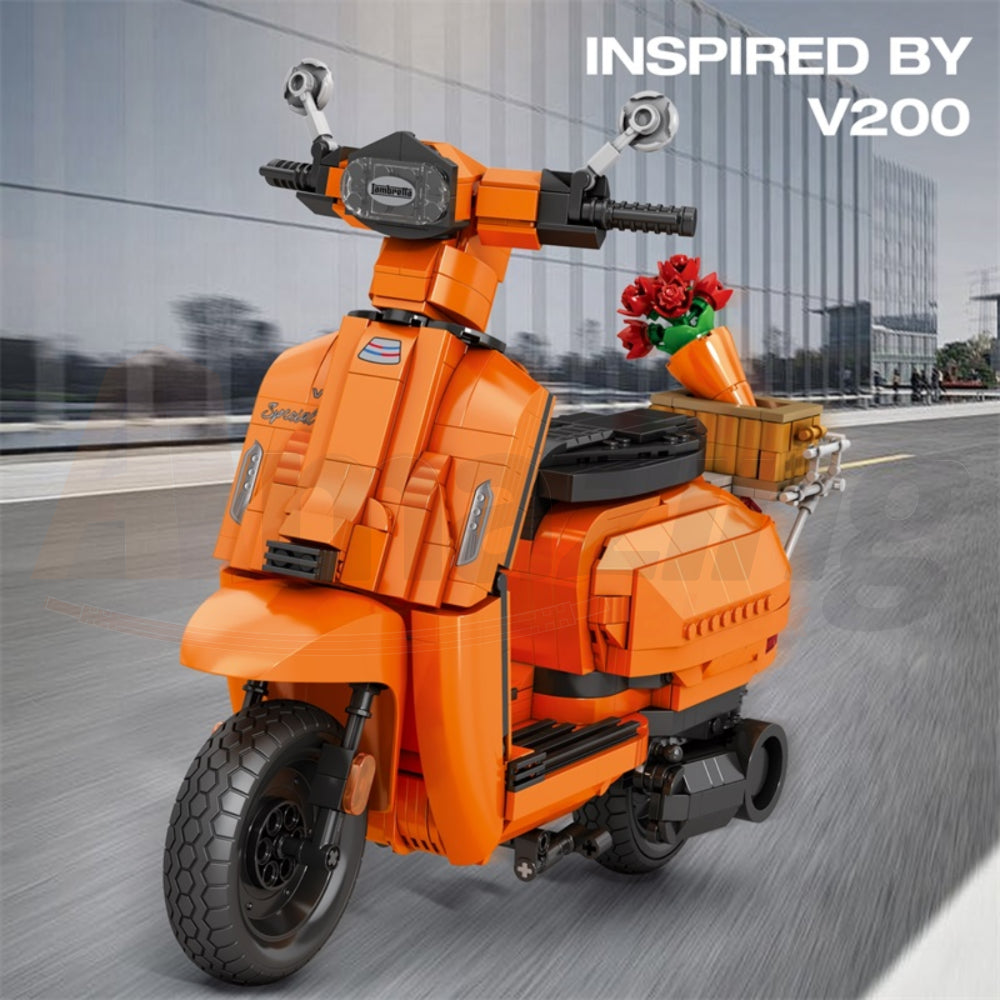 Reobrix 11036 The Retro Scooter Orange