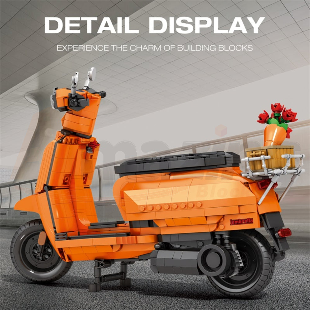 Reobrix 11036 The Retro Scooter Orange