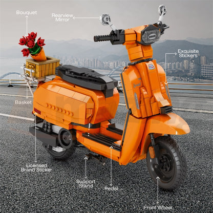 Reobrix 11036 The Retro Scooter Orange