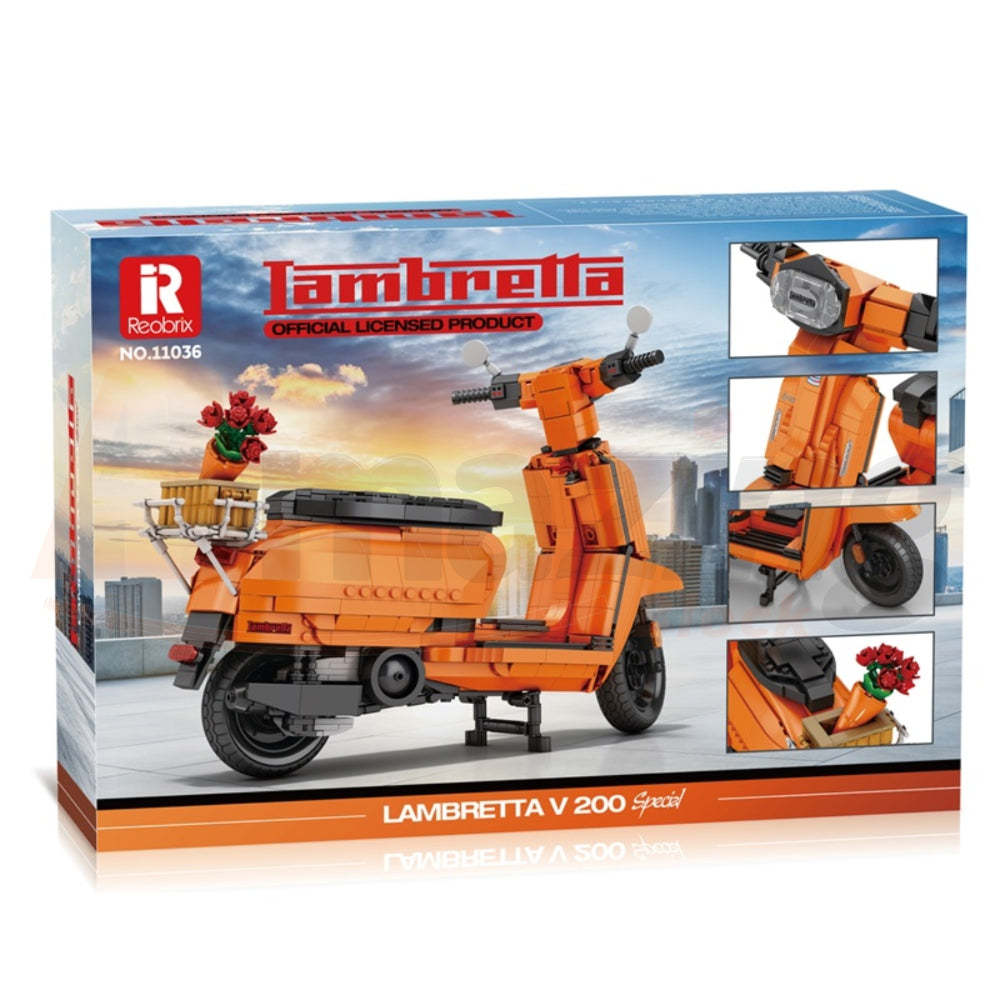 Reobrix 11036 The Retro Scooter Orange