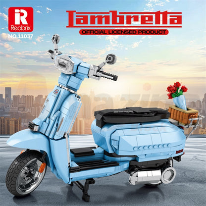 Reobrix 11037 The Retro Scooter Blue