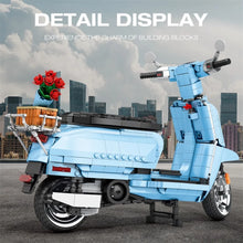 Reobrix ZZ11037 The Retro Scooter Blue