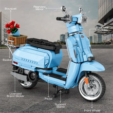 Reobrix ZZ11037 The Retro Scooter Blue