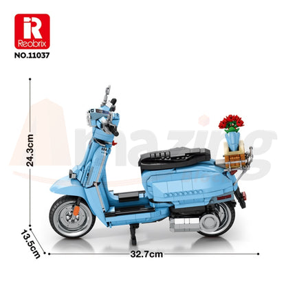 Reobrix 11037 The Retro Scooter Blue