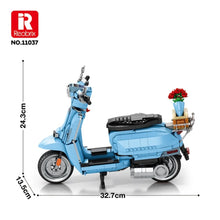 Reobrix ZZ11037 The Retro Scooter Blue