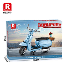 Reobrix ZZ11037 The Retro Scooter Blue