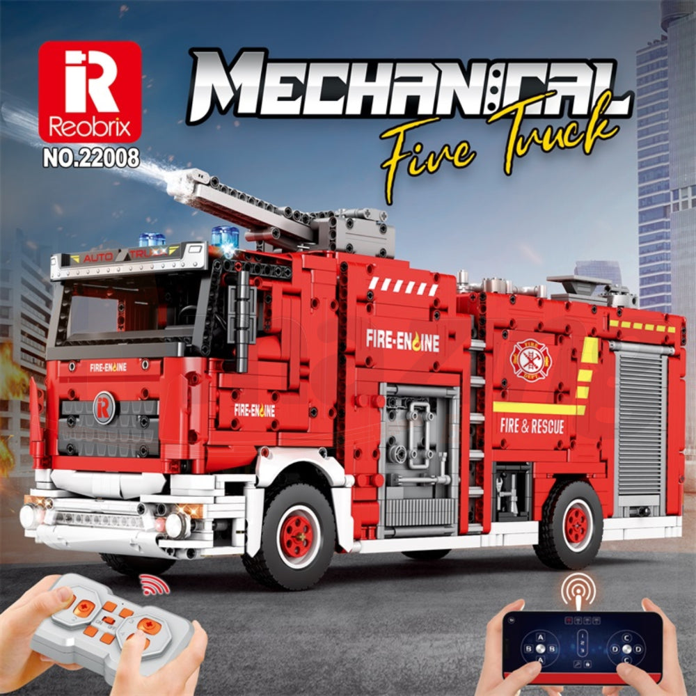 Reobrix 22008 The Mechanical Water-Spraying Fire Truck
